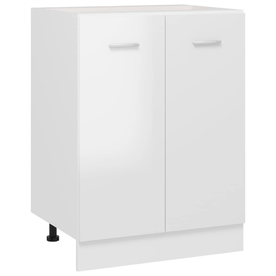vidaXL Underskåp vit högglans 60x46x81,5 cm spånskiva