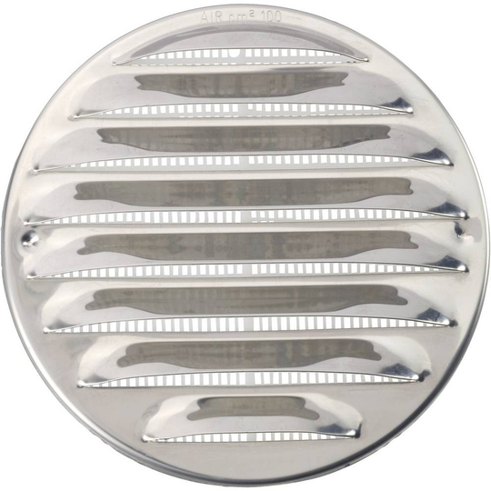 Ventilationsgaller Rostfritt stål Håldiameter: 10 cm Wallair N31835