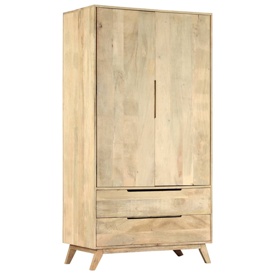 vidaXL Garderob 100x55x190 cm massivt mangoträ
