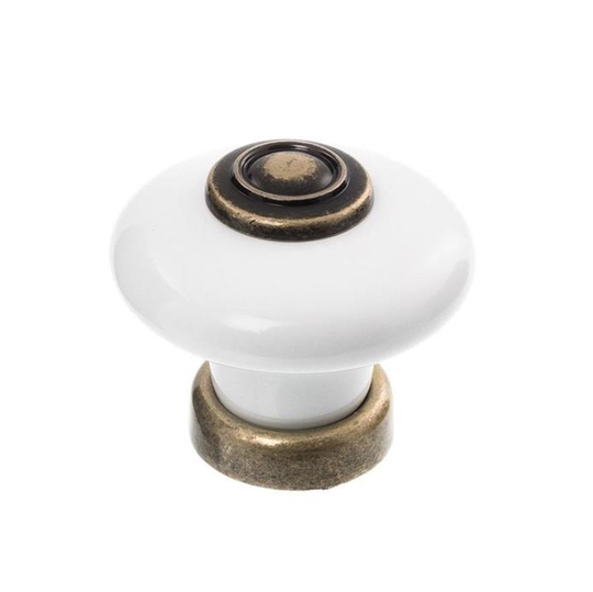 Linfalk Knopp vit/svart antik 3851-37-79
