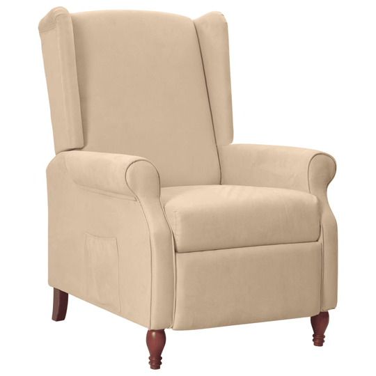 vidaXL Öronlappsfåtölj recliner taupe mikrofibertyg