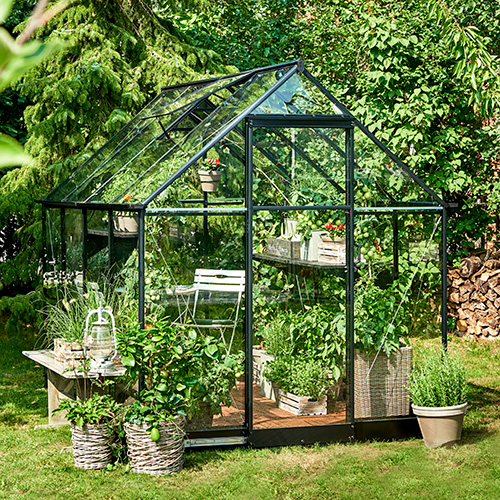 Växthus med sockel Qube 5,1 m²