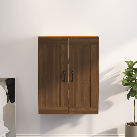 vidaXL Väggskåp brun ek 69,5x32,5x90 cm