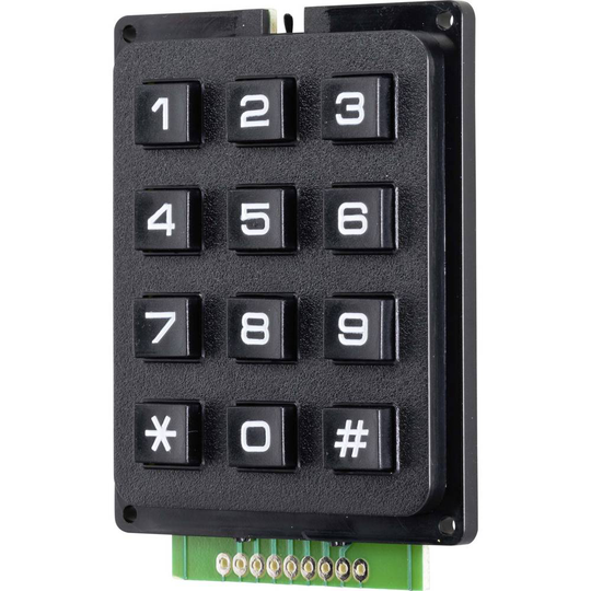 Tryckknapp-panel Knappsats-matris 3 x 4 TRU COMPONENTS 1 st