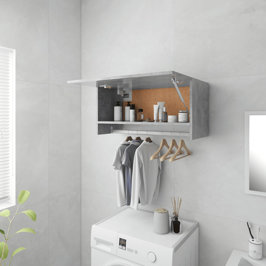 vidaXL Garderob betonggrå 70x32,5x35 cm konstruerat trä
