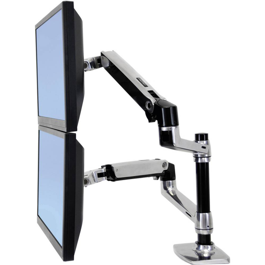 Ergotron 45-248-026 LX 2x Monitor bordsfäste 38,1 cm (15) - 61,0 cm (24) Justerbar i höjd, Tiltbar, Svängbar, Roterbar