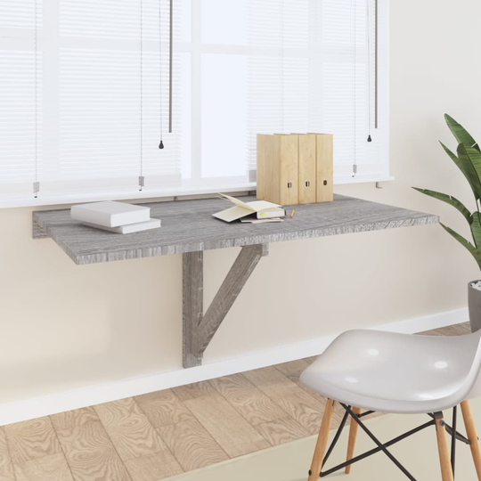 vidaXL Väggbord grå sonoma 100x60x56 cm konstruerat trä