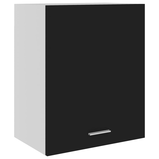 vidaXL Väggskåp svart 50x31x60 cm spånskiva