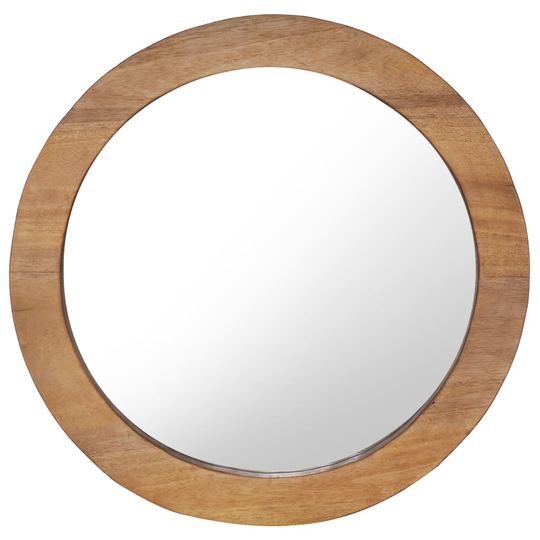 vidaXL Väggspegel rund 60 cm teak