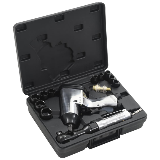 vidaXL Tryckluftsverktyg set 15 delar 1/2"