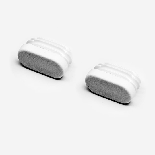 Pelly System Ändplugg för ovalrör, 2-pack Vit