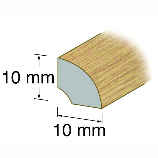 KVARTSLIST EK PVC 10X10MM 250CM | Beijerbygg Byggmaterial