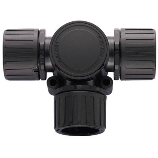 HellermannTyton 166-24800 HG16-T T-fördelare Svart 16 mm, 16 mm, 16 mm 1 st
