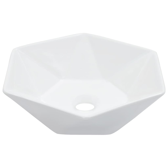 vidaXL Handfat 41x36,5x12 cm keramik vit