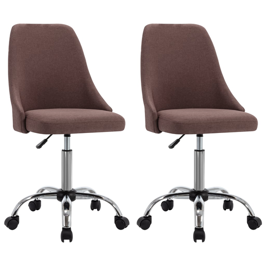 vidaXL Matstolar 2 st taupe tyg