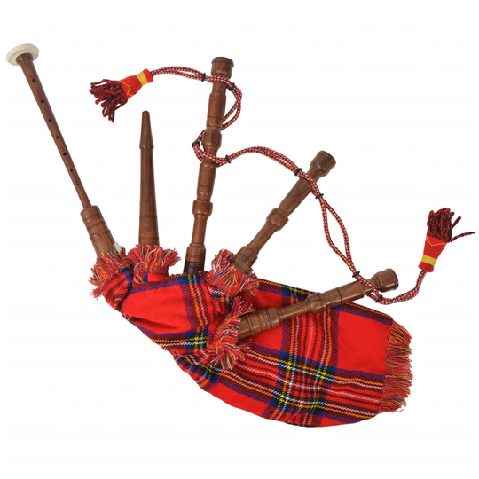 vidaXL Säckpipa för barn röd Royal Stewart tartan