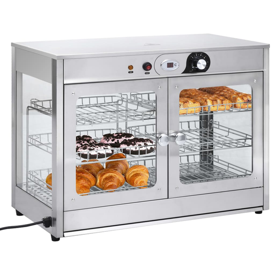vidaXL Elektrisk matvärmare gastronorm 1200 W rostfritt stål