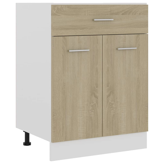 vidaXL Underskåp med låda sonoma-ek 60x46x81,5 cm spånskiva