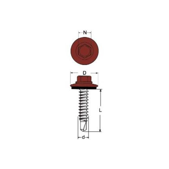 Ejot 860510 Byggskruv 5,6x35, blank aluminium, 250-pack