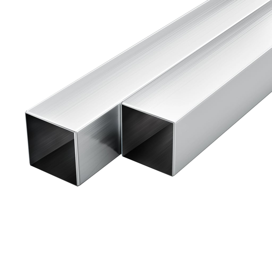 vidaXL Aluminiumrör 6 st fyrkantig 1m 40mm