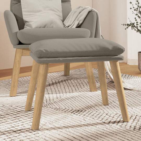 vidaXL Fotpall ljusgrå 45x29,5x39 cm sammet