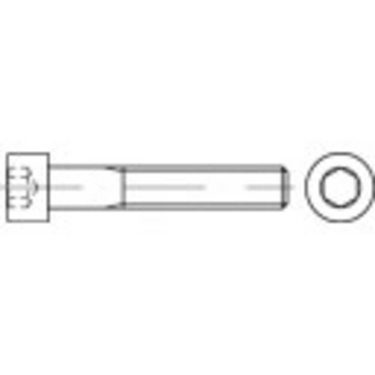 TOOLCRAFT 117231 Cylinderskruvar M8 25 mm T-profil DIN 912 Stål galvaniskt förzinkad 200 st