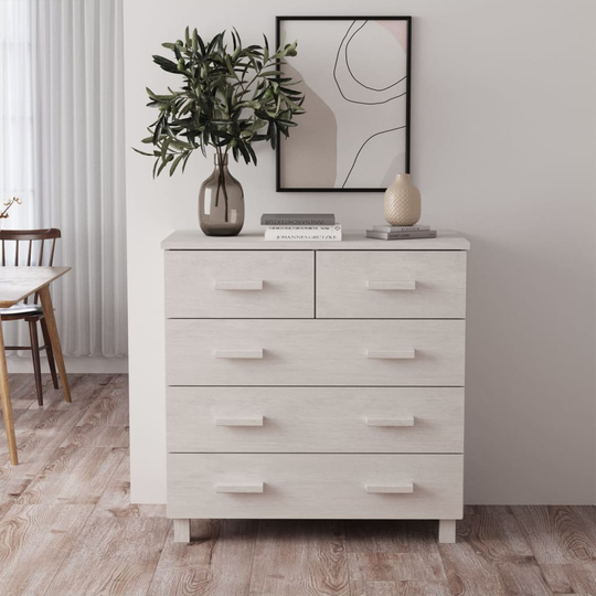 vidaXL Skänk vit 79x40x80 cm massiv furu