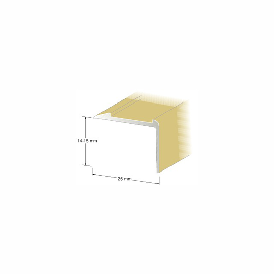 TRÖSKELLIST 15X25MM CHAMPAGNE 100CM NR74 | Beijerbygg Byggmaterial