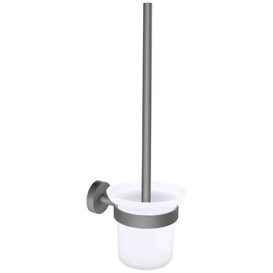 tesa MOON GREY Toalettborste-set Lim Metall