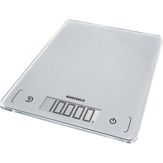 Soehnle KWD Page Comfort 300 Slim Digital köksvåg Vägningsområde=10 kg Silver-grå