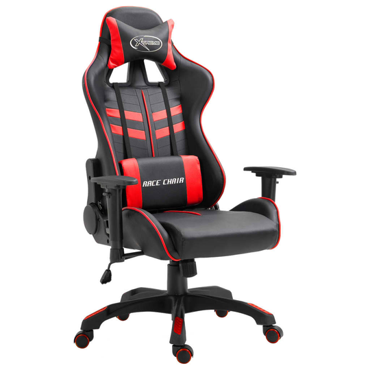 vidaXL Gamingstol röd konstläder