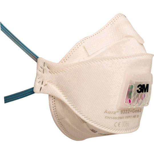 3M Aura 9322+Gen3 Dammskyddsmask med ventil FFP2 10 st