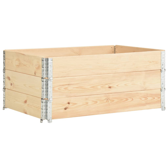 vidaXL Pallkrage 3 st 100x150 cm massiv furu