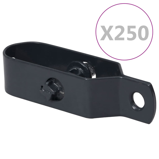 vidaXL Trådspännare 250 st 90 mm stål antracit