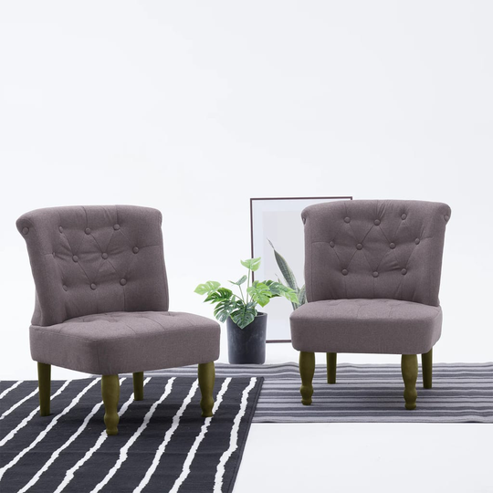 vidaXL Emmafåtölj tyg taupe