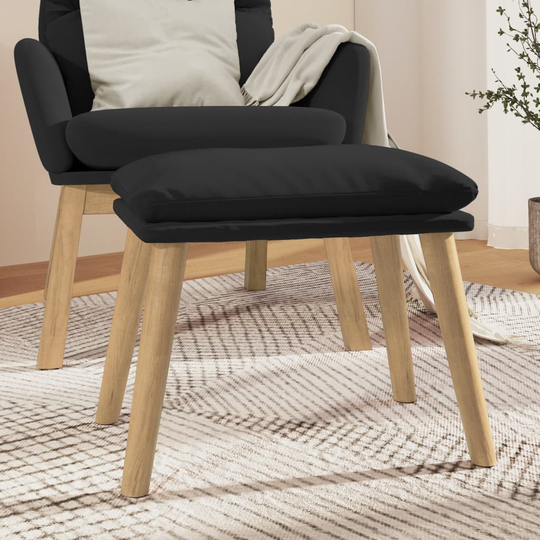 vidaXL Fotpall svart 45x29,5x39 cm sammet