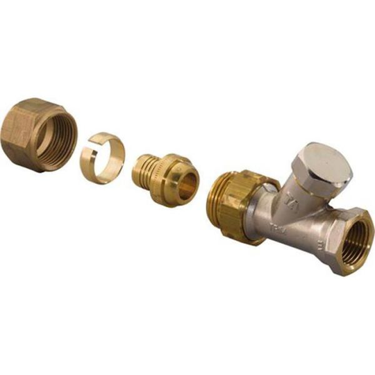 Uponor Fluvia Returventil inv gänga, 20 x2,0 mm x G15