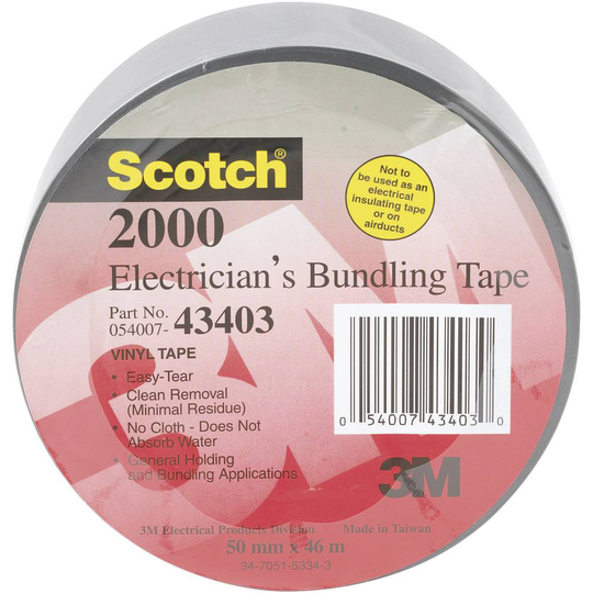 Scotch Scotch 2000 SCOTCH2000 PVC-tejp Scotch® 2000 Grå (L x B) 46 m x 50 mm 1 st