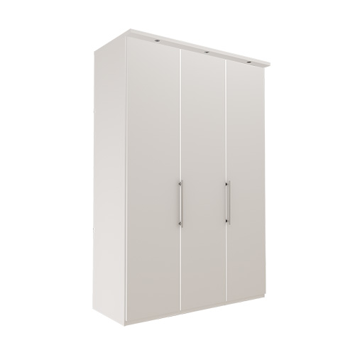 Garderob Atlanta - Vit 150 cm, 236 cm, Med kornisch
