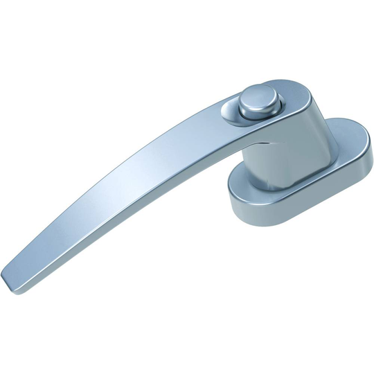 Basi 7554-0010 Fönstergrepp med tryckknappssäkring Silver