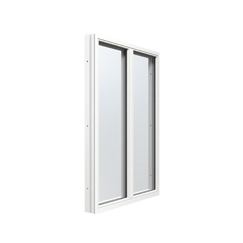 Energi Aluminium Fast fönster med mittpost 14, 15, Vit