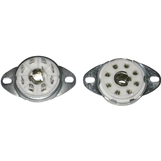 Rörsocklar 1 st 156848 Antal poler: 8 Sockel: Loktal Monteringssätt: Chassi Material:Keramik