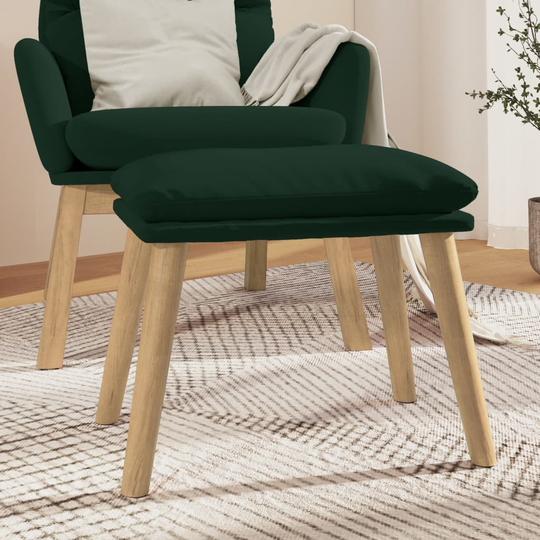 vidaXL Fotpall mörkgrön 45x29,5x39 cm sammet