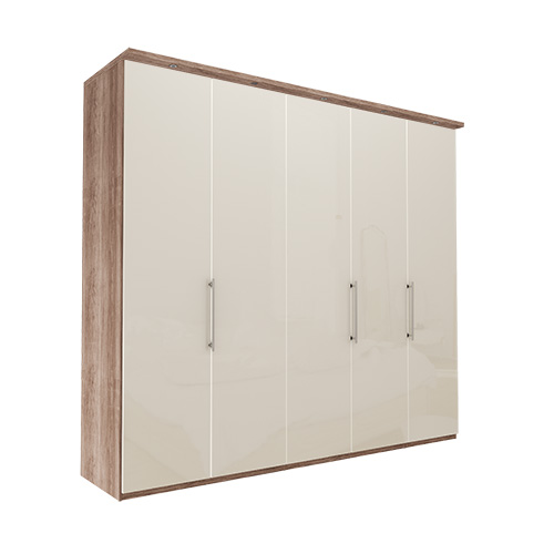 Garderob Atlanta - Mörk rustik ek 250 cm, 236 cm, Med kornisch