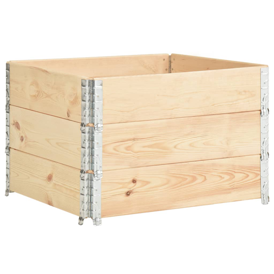 vidaXL Pallkrage 3 st 100x100 cm massiv furu