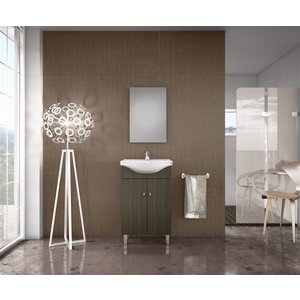 Möbelpaket Bright 55 - Line Wenge/Brunt med spegel