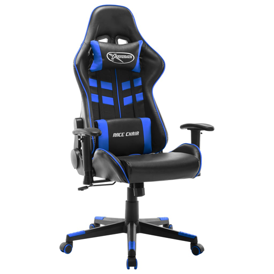 vidaXL Gamingstol svart och blå konstläder