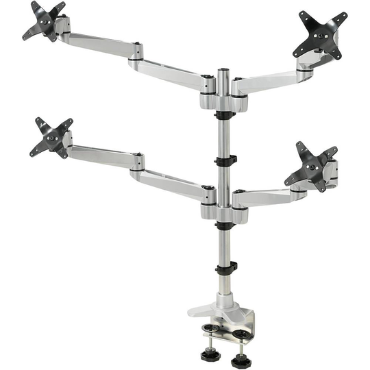 SpeaKa Professional SP-1624824 Swivel 4 fach 4x Monitor bordsfäste 25,4 cm (10) - 68,6 cm (27) Justerbar i höjd, Tiltbar, Svängbar, Roterbar