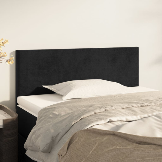 vidaXL Huvudgavel svart 90x5x78/88 cm sammet