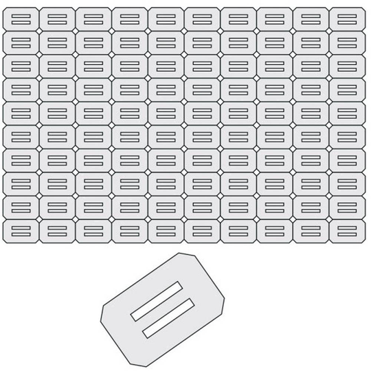 EXTRON Modellbau Patentgångjärn Rektangulär Fibertyg (L x B) 17 mm x 10 mm 100 st